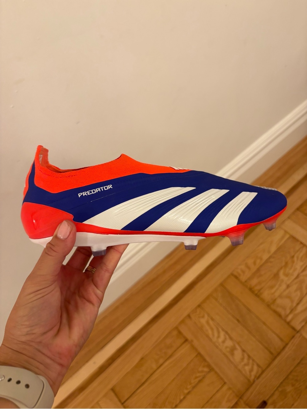 Adidas Predator Elite LL FG Laceless Soccer cleats - Blue/Orange - Picture 7 of 7